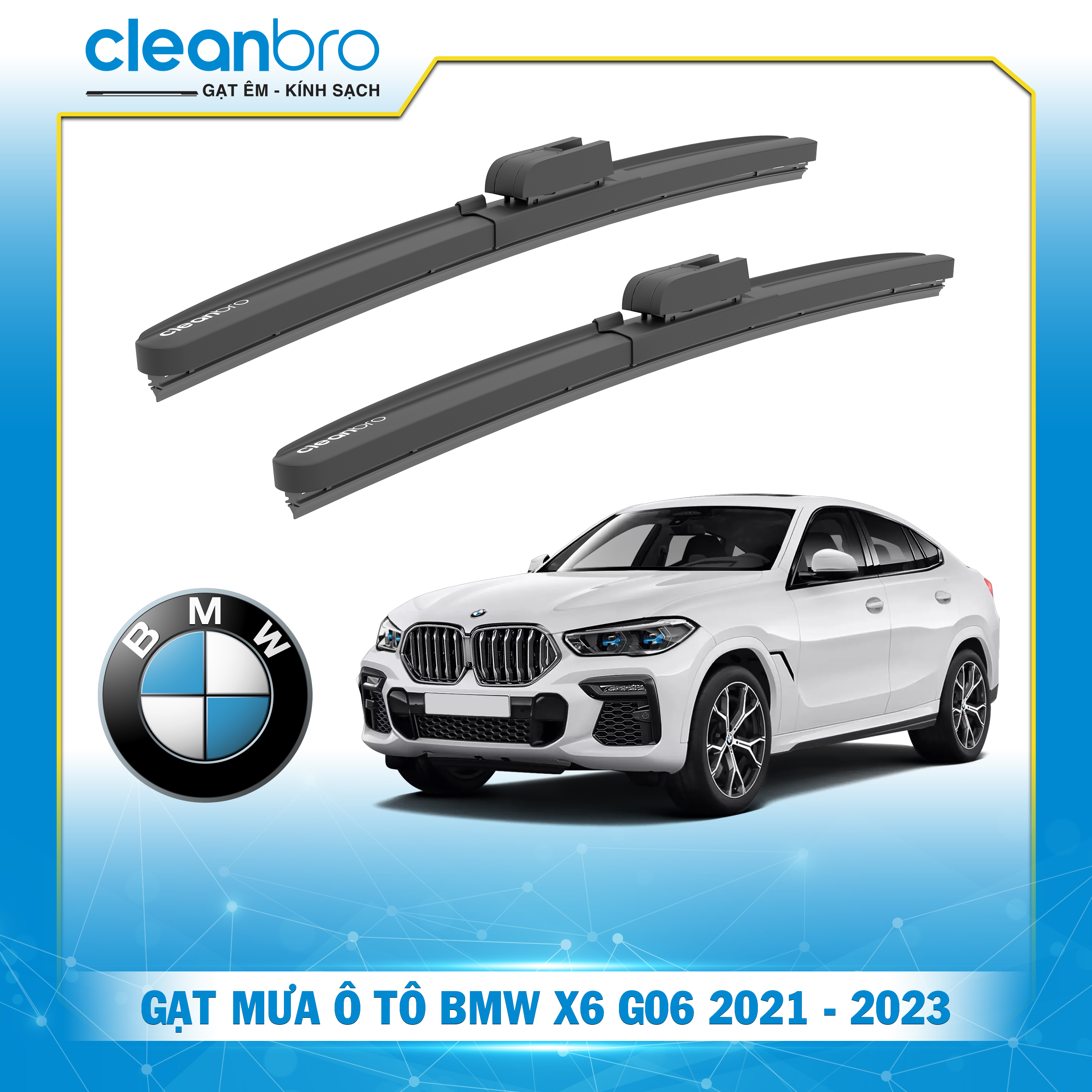 Gạt mưa ô tô hiệu ứng lá sen BMW X6 G06 [2021+2023+]